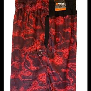 And 1 Red/Gray/Black Men’s Basketball Shorts 34” Waist 34”, 11” Inseam. NWT